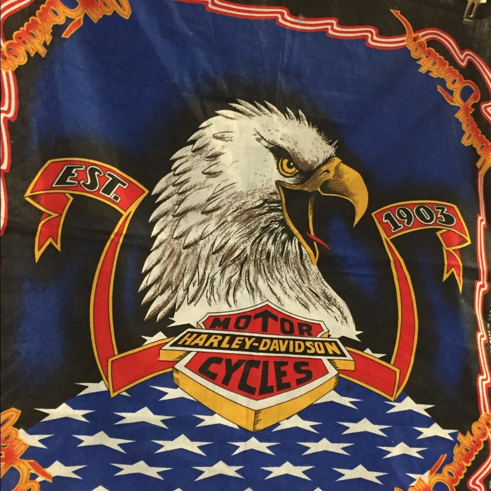Vintage Harley Davidson square scarf hanky ✌⚡️ - Picture 2 of 8